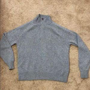 J Crew 1/4 zip cashmere pullover